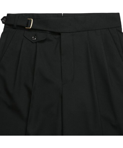 sortie(ソルティ)の「Two Pleats Side Trousers (Black)(その他パンツ・メンズ・その他・LARGE/MEDIUM/SMALL)」の3枚目の写真