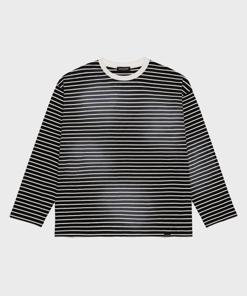 SAINTPAIN(セイントペイン)の「SP ウォッシングストライプロングスリーブブラック(Tシャツ/カットソー・メンズ・その他・MEDIUM/LARGE)」の1枚目の写真
