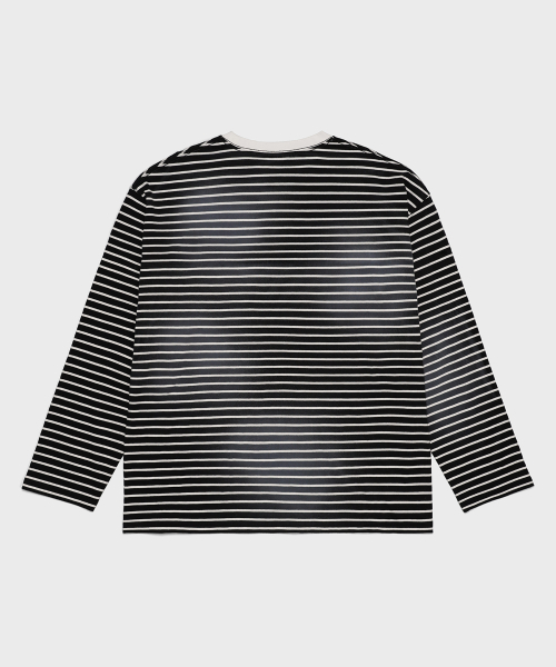 SAINTPAIN(セイントペイン)の「SP ウォッシングストライプロングスリーブブラック(Tシャツ/カットソー・メンズ・その他・MEDIUM/LARGE)」の2枚目の写真