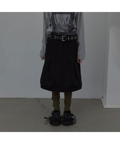 LCDC TM（エルシーディーシーティーエム）の「COTTON TAILORED MIDI SKIRT (BLACK)（スカート・レディース・その他・MEDIUM/SMALL）」の9枚目の写真
