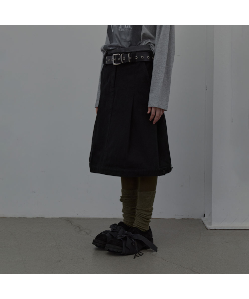 LCDC TM（エルシーディーシーティーエム）の「COTTON TAILORED MIDI SKIRT (BLACK)（スカート・レディース・その他・MEDIUM/SMALL）」の10枚目の写真