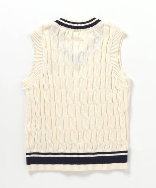 apres les cours(アプレレクール)の「ラインニットベスト(ベスト・キッズ・アイボリー・130/120/110/100/90)」の9枚目の写真