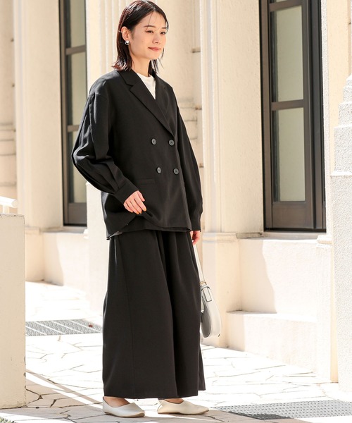 n'OrLABEL(ノアールレーベル)の「【セットアップ対応】『袖タックテーラードジャケット』(テーラードジャケット・レディース・ブラック/グレー・1/2)」の14枚目の写真