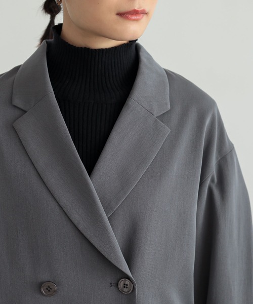 n'OrLABEL(ノアールレーベル)の「【セットアップ対応】『袖タックテーラードジャケット』(テーラードジャケット・レディース・ブラック/グレー・1/2)」の7枚目の写真