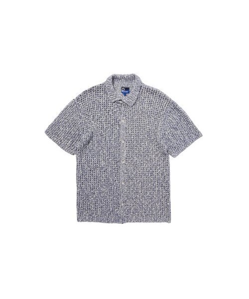 PENFIELD(ペンフィールド)の「DOPPIO BOUCLE KNIT HALF SHIRT_FQ2WR48U(ニット/セーター・メンズ・ネイビー・LARGE/MEDIUM)」の2枚目の写真