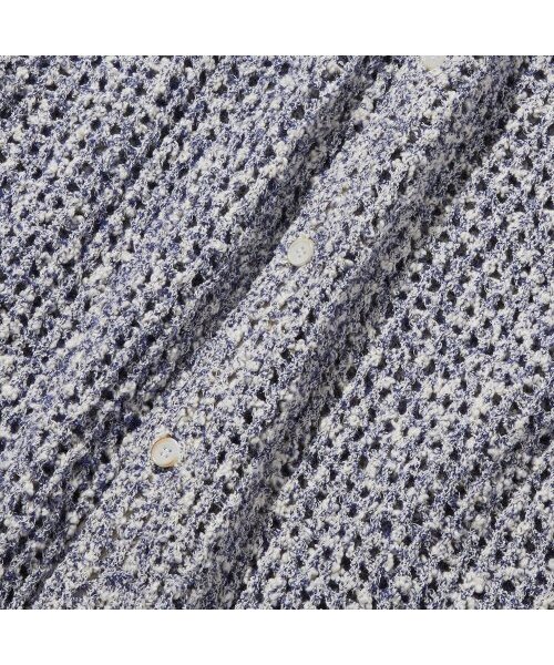PENFIELD(ペンフィールド)の「DOPPIO BOUCLE KNIT HALF SHIRT_FQ2WR48U(ニット/セーター・メンズ・ネイビー・LARGE/MEDIUM)」の4枚目の写真