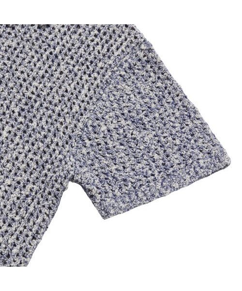 PENFIELD(ペンフィールド)の「DOPPIO BOUCLE KNIT HALF SHIRT_FQ2WR48U(ニット/セーター・メンズ・ネイビー・LARGE/MEDIUM)」の6枚目の写真