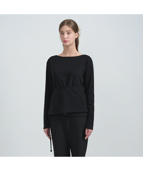 MICANE(ミケーネ)の「レミラップストリングT(Tシャツ/カットソー・レディース・ブラック/チャコール・X-LARGE/SMALL/MEDIUM/LARGE)」の1枚目の写真