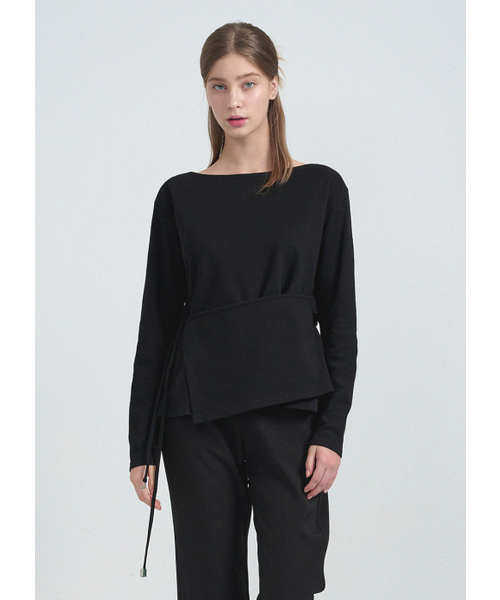 MICANE(ミケーネ)の「レミラップストリングT(Tシャツ/カットソー・レディース・ブラック/チャコール・X-LARGE/SMALL/MEDIUM/LARGE)」の7枚目の写真