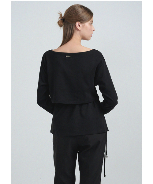 MICANE(ミケーネ)の「レミラップストリングT(Tシャツ/カットソー・レディース・ブラック/チャコール・X-LARGE/SMALL/MEDIUM/LARGE)」の8枚目の写真