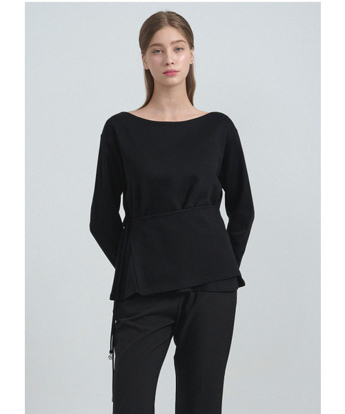 MICANE(ミケーネ)の「レミラップストリングT(Tシャツ/カットソー・レディース・ブラック/チャコール・X-LARGE/SMALL/MEDIUM/LARGE)」の9枚目の写真
