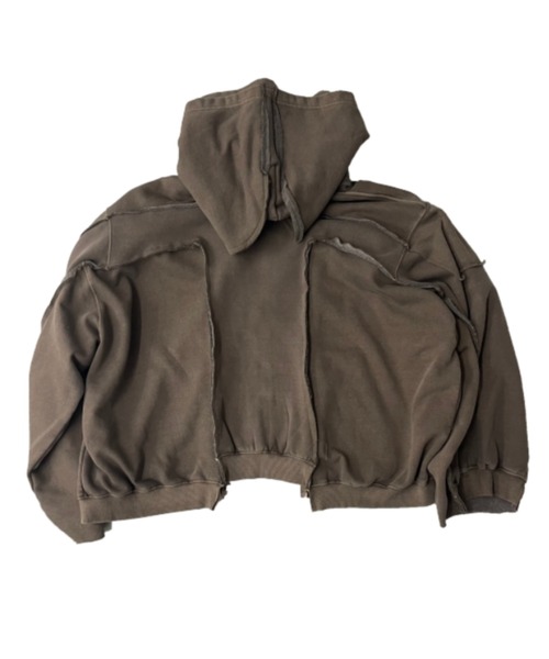 SURGERY（サージェリー）の「【SURGERY】surgery remake pigment hood jacket / 【サージェリー】サージェリーリメイクピグメントフードジャケット（パーカー・メンズ・ブラウン/グレー/チャコール・ONE SIZE）」の15枚目の写真
