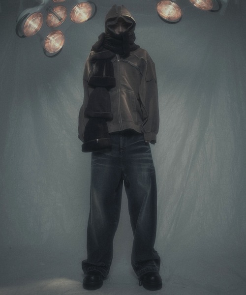 SURGERY（サージェリー）の「【SURGERY】surgery remake pigment hood jacket / 【サージェリー】サージェリーリメイクピグメントフードジャケット（パーカー・メンズ・ブラウン/グレー/チャコール・ONE SIZE）」の11枚目の写真