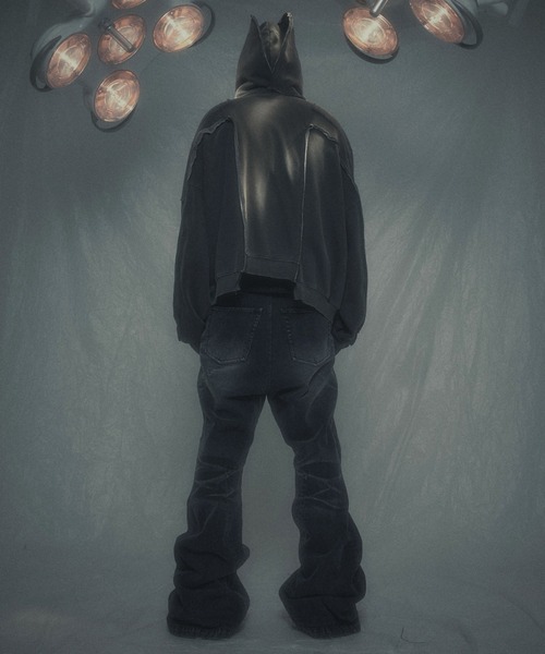 SURGERY（サージェリー）の「【SURGERY】surgery remake pigment hood jacket / 【サージェリー】サージェリーリメイクピグメントフードジャケット（パーカー・メンズ・ブラウン/グレー/チャコール・ONE SIZE）」の9枚目の写真