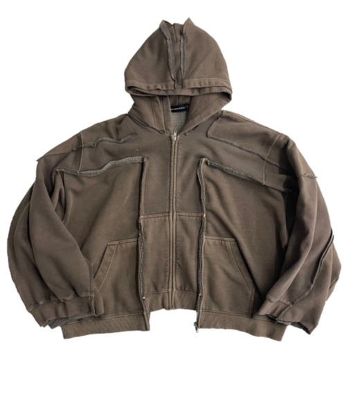 SURGERY（サージェリー）の「【SURGERY】surgery remake pigment hood jacket / 【サージェリー】サージェリーリメイクピグメントフードジャケット（パーカー・メンズ・ブラウン/グレー/チャコール・ONE SIZE）」の14枚目の写真