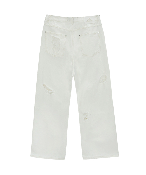 UNGIMMICK(アンジミック)の「DESTROYED DENIM PANTS (WHITE)(デニムパンツ・メンズ・その他・LARGE/MEDIUM/SMALL)」の2枚目の写真
