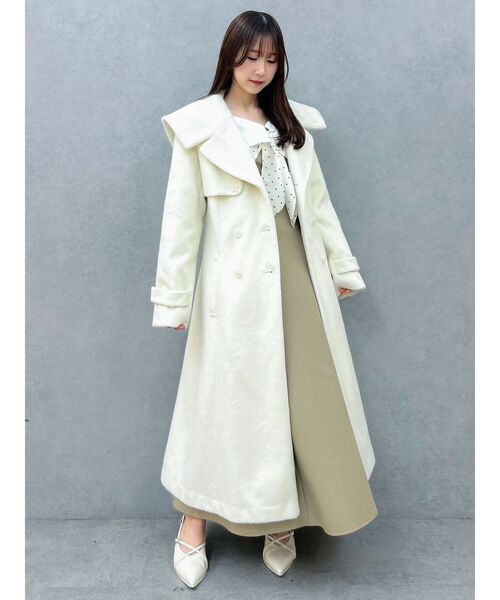 dazzlin(ダズリン)の「スカーフリボンフレアワンピース(ワンピース・レディース・ベージュ/グレー・MEDIUM/SMALL)」の22枚目の写真