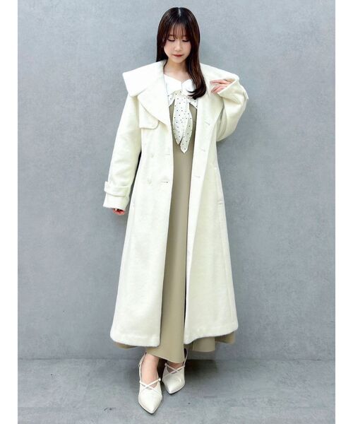 dazzlin(ダズリン)の「スカーフリボンフレアワンピース(ワンピース・レディース・ベージュ/グレー・MEDIUM/SMALL)」の21枚目の写真