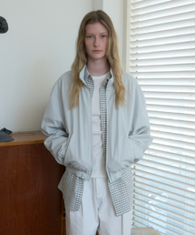 POSZER（ポーザー）の「ライトコットンクロップジャンパー（アイスブルー）（MA-1）」