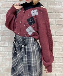 レイヤード風アーガイルニット