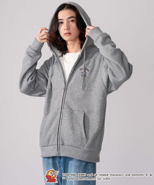 セール】WEGO/【25年秋冬新作】トムとジェリーZIPパーカー (軽ボア