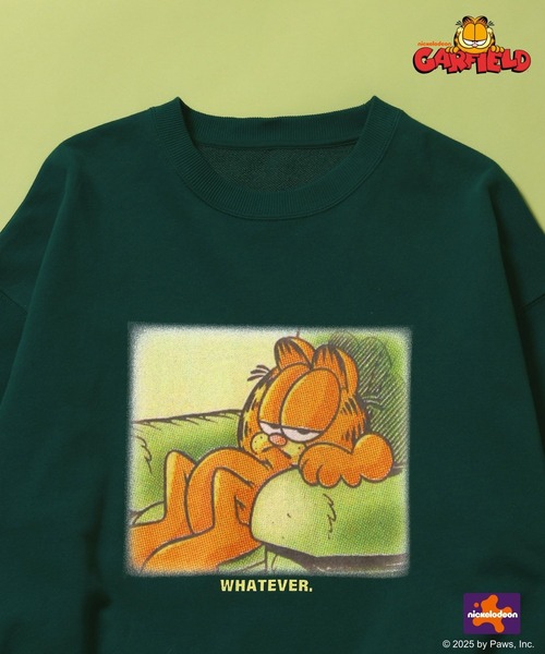 niko and...（ニコアンド）の「【Garfield(ガーフィールド)】CHARACTER PRINT SWEATSHIRT（Tシャツ/カットソー・メンズ・オフホワイト/グリーン/チャコール・LARGE/MEDIUM）」の8枚目の写真