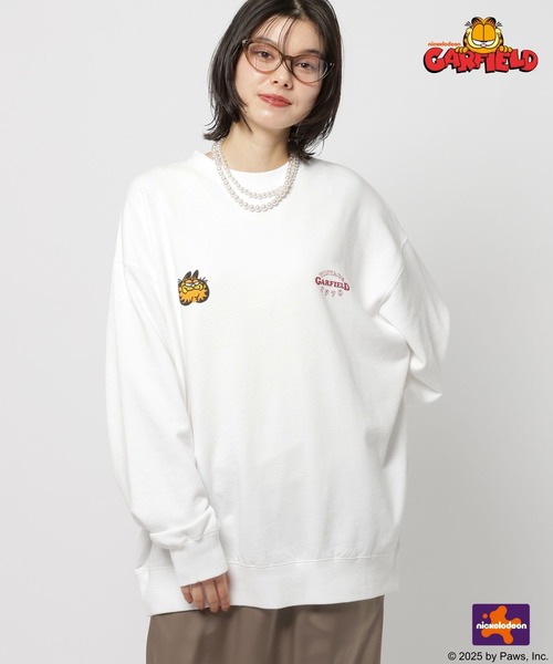niko and...（ニコアンド）の「【Garfield(ガーフィールド)】CHARACTER PRINT SWEATSHIRT（Tシャツ/カットソー・メンズ・オフホワイト/グリーン/チャコール・LARGE/MEDIUM）」の16枚目の写真