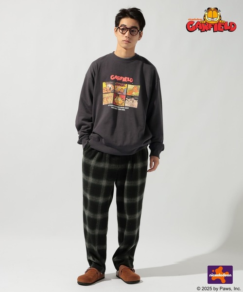 niko and...（ニコアンド）の「【Garfield(ガーフィールド)】CHARACTER PRINT SWEATSHIRT（Tシャツ/カットソー・メンズ・オフホワイト/グリーン/チャコール・LARGE/MEDIUM）」の18枚目の写真