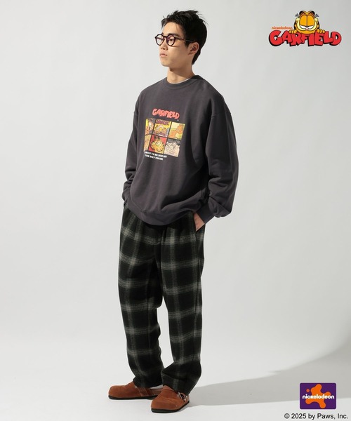 niko and...（ニコアンド）の「【Garfield(ガーフィールド)】CHARACTER PRINT SWEATSHIRT（Tシャツ/カットソー・メンズ・オフホワイト/グリーン/チャコール・LARGE/MEDIUM）」の19枚目の写真