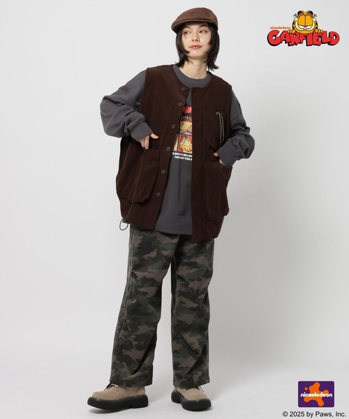 niko and...（ニコアンド）の「【Garfield(ガーフィールド)】CHARACTER PRINT SWEATSHIRT（Tシャツ/カットソー・メンズ・オフホワイト/グリーン/チャコール・LARGE/MEDIUM）」の21枚目の写真