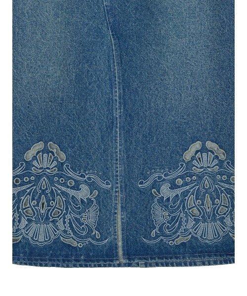 Ameri(アメリ)の「UND CUTWORK EMBROIDERY DENIM SKIRT(デニムスカート・レディース・インディゴブルー/ブラック・24inch/26inch/25inch)」の18枚目の写真