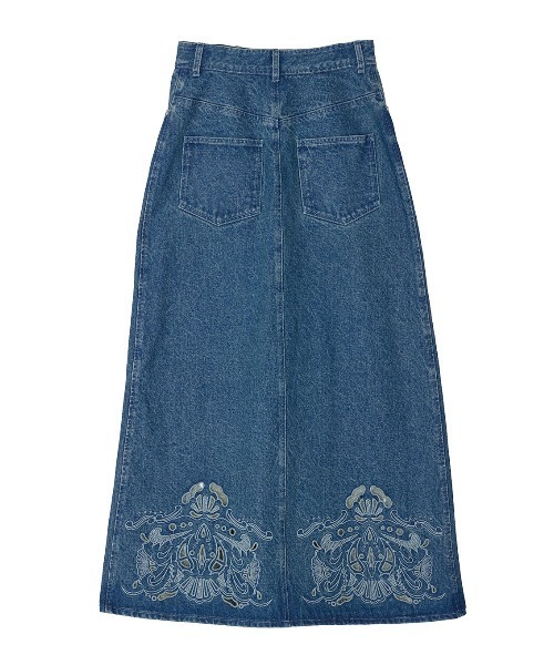 Ameri(アメリ)の「UND CUTWORK EMBROIDERY DENIM SKIRT(デニムスカート・レディース・インディゴブルー/ブラック・24inch/26inch/25inch)」の19枚目の写真