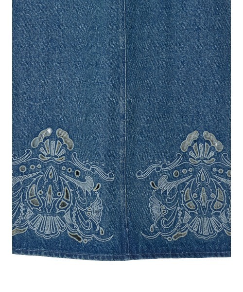 Ameri(アメリ)の「UND CUTWORK EMBROIDERY DENIM SKIRT(デニムスカート・レディース・インディゴブルー/ブラック・24inch/26inch/25inch)」の21枚目の写真