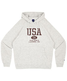 USA 134 HOODIE (MELANGE WHITE)