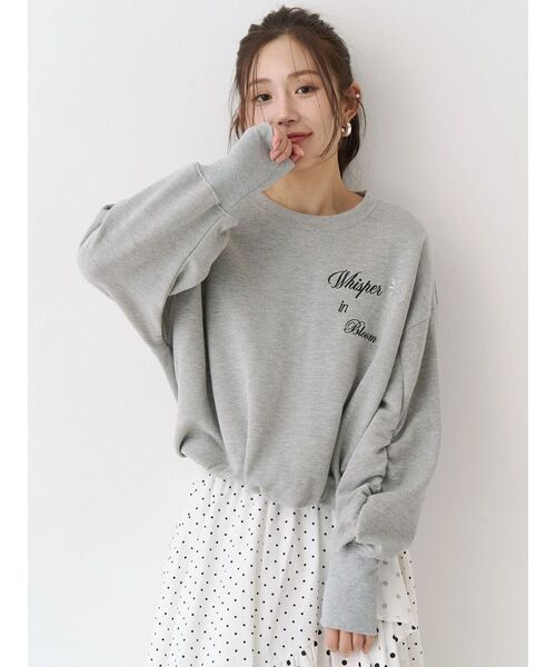 CALNAMUR(カルナムール)の「バックリボンスウェットトップス(スウェット・レディース・グレー/ブラック/イエロー・FREE)」の4枚目の写真