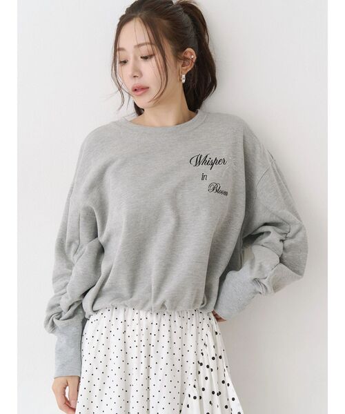 CALNAMUR(カルナムール)の「バックリボンスウェットトップス(スウェット・レディース・グレー/ブラック/イエロー・FREE)」の7枚目の写真