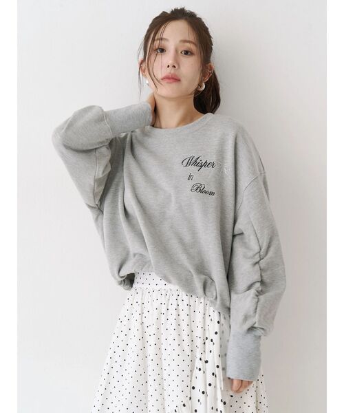 CALNAMUR(カルナムール)の「バックリボンスウェットトップス(スウェット・レディース・グレー/ブラック/イエロー・FREE)」の8枚目の写真