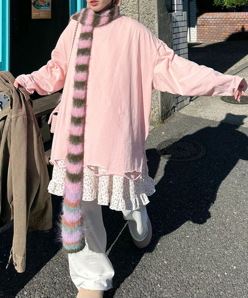 Alley Tokyo（アリートーキョー）の「フリルティアードキャミワンピミニ（ワンピース・レディース・オフホワイト/イエロー/ホワイト/ピンク/ライム/ブラック系その他/ホワイト系その他・FREE）」の14枚目の写真