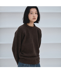 WOOL SOFT OVERFIT KNIT (BROWN)