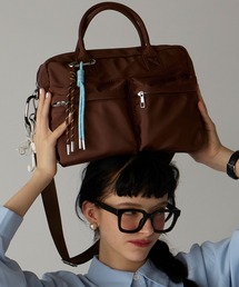 BONLECILL Marche（ボンルシールマルシェ）の「【BONLECILL Marche】2wayカラビナコード付きユーティリティボストンバッグ（ボストンバッグ）」