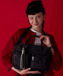 BONLECILL Marche（ボンルシールマルシェ）の「【BONLECILL Marche】2wayカラビナコード付きユーティリティボストンバッグ（ボストンバッグ）」