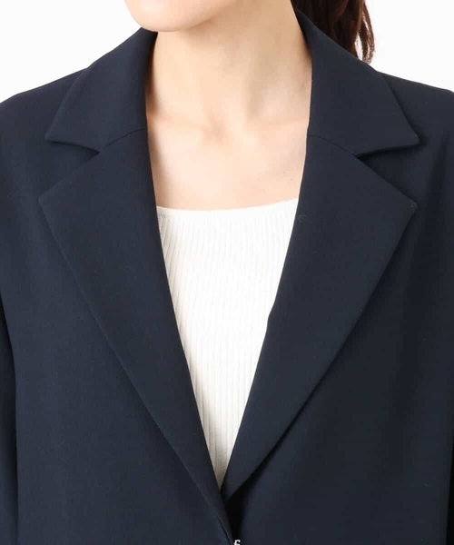 MK MICHEL KLEIN（エムケーミッシェルクラン）の「ライトダブルクロスチェスターコート/洗える（チェスターコート・レディース・ライトグレー/ネイビー・38）」の5枚目の写真