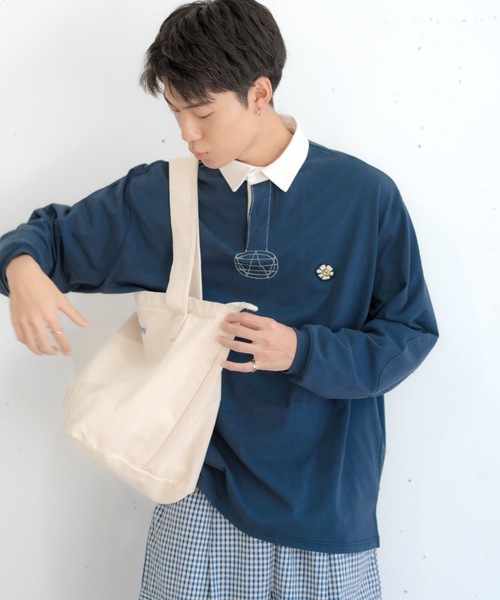 bashful base Oriental(バッシュフルベースオリエンタル)の「【bbO】ロゴビッグキャンバストートバッグ(トートバッグ・メンズ・ブラック/アイボリー・FREE)」の20枚目の写真