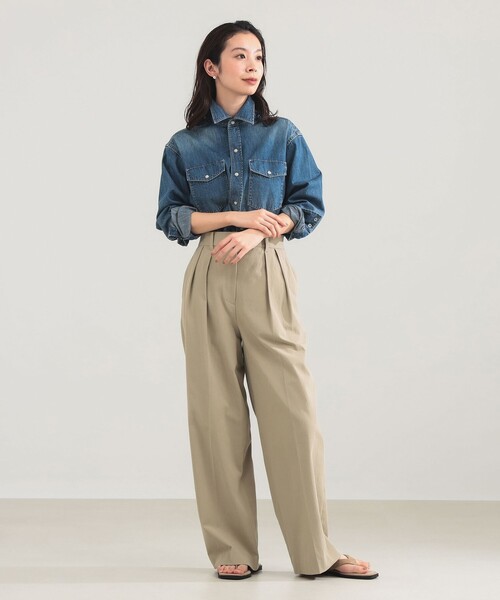 Demi-Luxe BEAMS(デミルクス ビームス)の「AK+1 / 8オンス ウォッシュド シャツ(シャツ/ブラウス・レディース・インディゴブルー/ホワイト・ONE SIZE)」の21枚目の写真