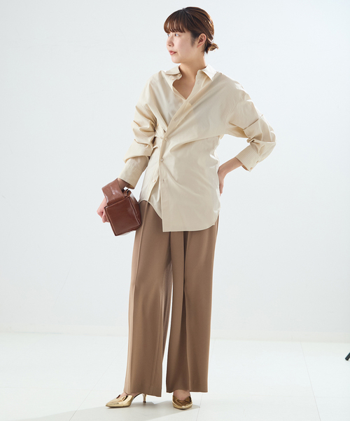 ダブルフロントカシュクールシャツ（シャツ/ブラウス）｜journal