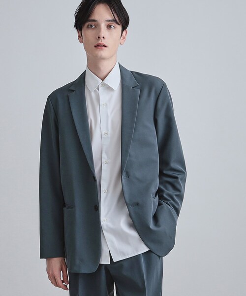 tk.TAKEO KIKUCHI（ティーケータケオキクチ）の「【セットアップ対応】360度ストレッチテーラードジャケット（テーラードジャケット・メンズ・ブルー/ブラック/ライトグレー・01/02/03）」の3枚目の写真