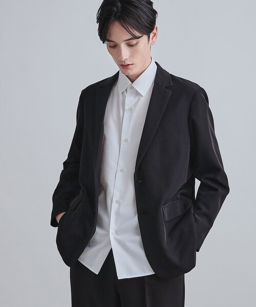 tk.TAKEO KIKUCHI（ティーケータケオキクチ）の「【セットアップ対応】360度ストレッチテーラードジャケット（テーラードジャケット・メンズ・ブルー/ブラック/ライトグレー・01/02/03）」の2枚目の写真