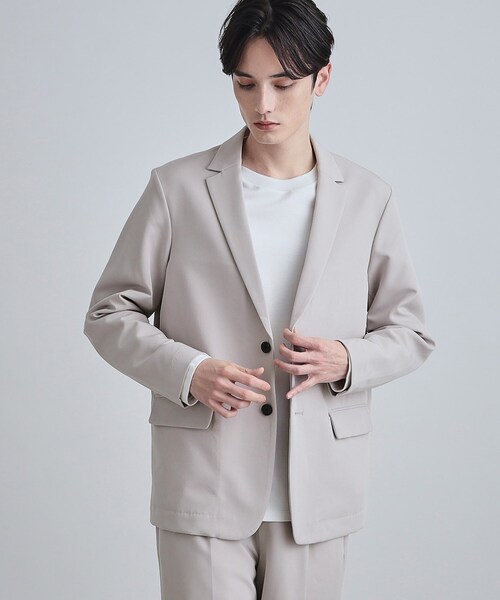 tk.TAKEO KIKUCHI（ティーケータケオキクチ）の「【セットアップ対応】360度ストレッチテーラードジャケット（テーラードジャケット・メンズ・ブルー/ブラック/ライトグレー・01/02/03）」の6枚目の写真