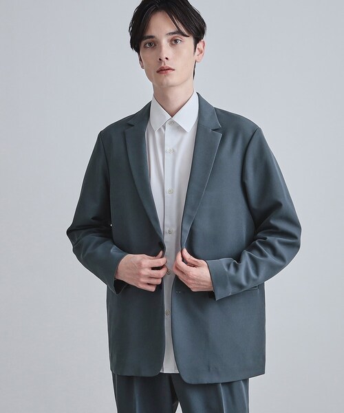 tk.TAKEO KIKUCHI（ティーケータケオキクチ）の「【セットアップ対応】360度ストレッチテーラードジャケット（テーラードジャケット・メンズ・ブルー/ブラック/ライトグレー・01/02/03）」の16枚目の写真