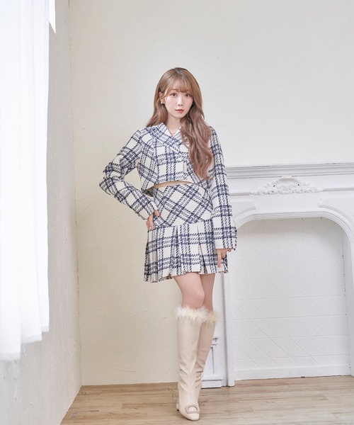 Rose Muse（ロゼミューズ）の「check short jacket（その他アウター・レディース・ホワイト/ブラック・FREE）」の11枚目の写真
